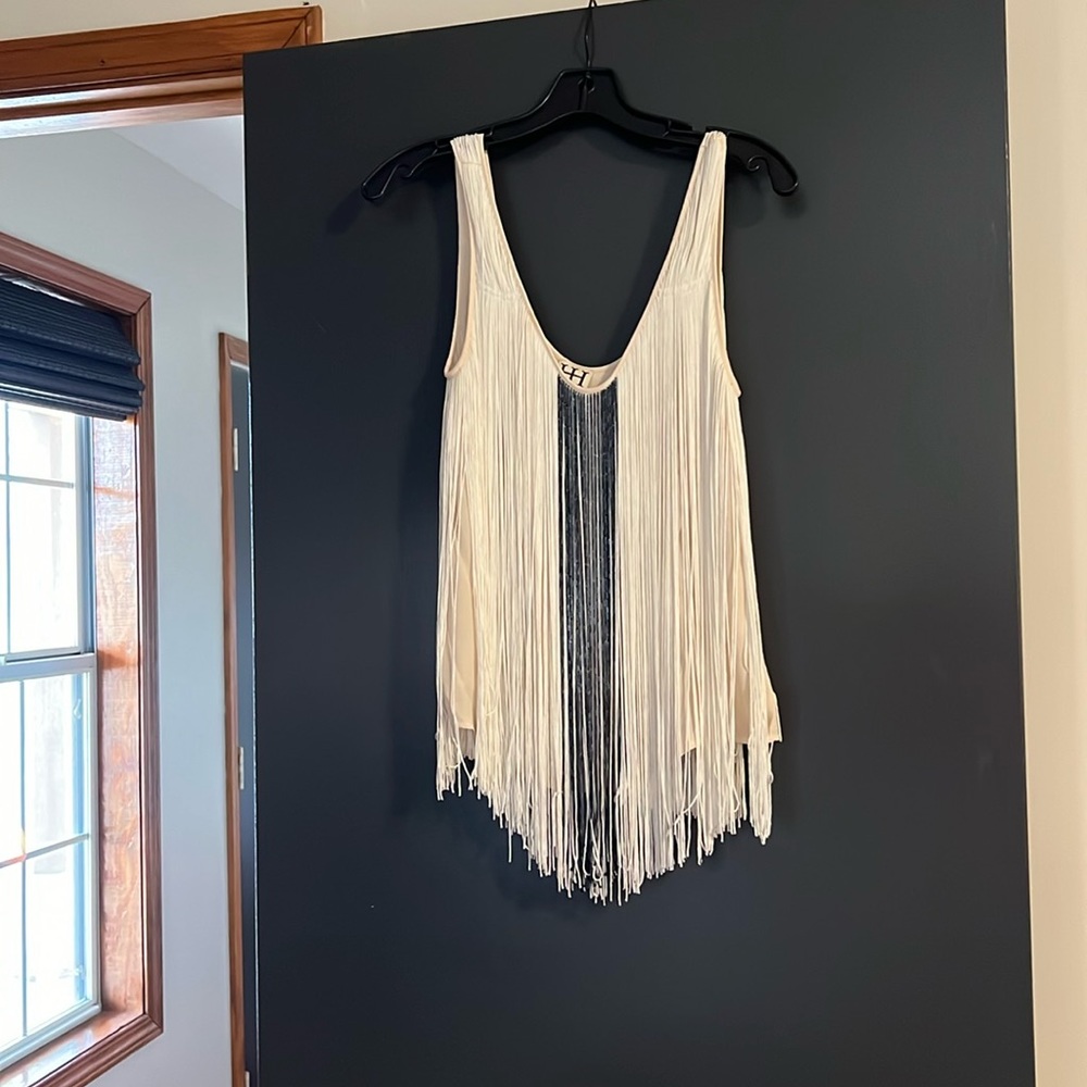 Haute hippie fringe tank size XS